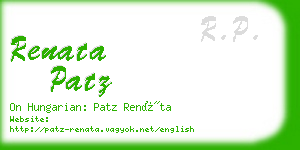 renata patz business card